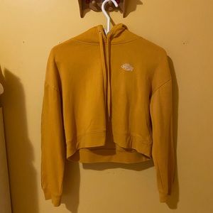Cropped yellow dickies hoodie size Small